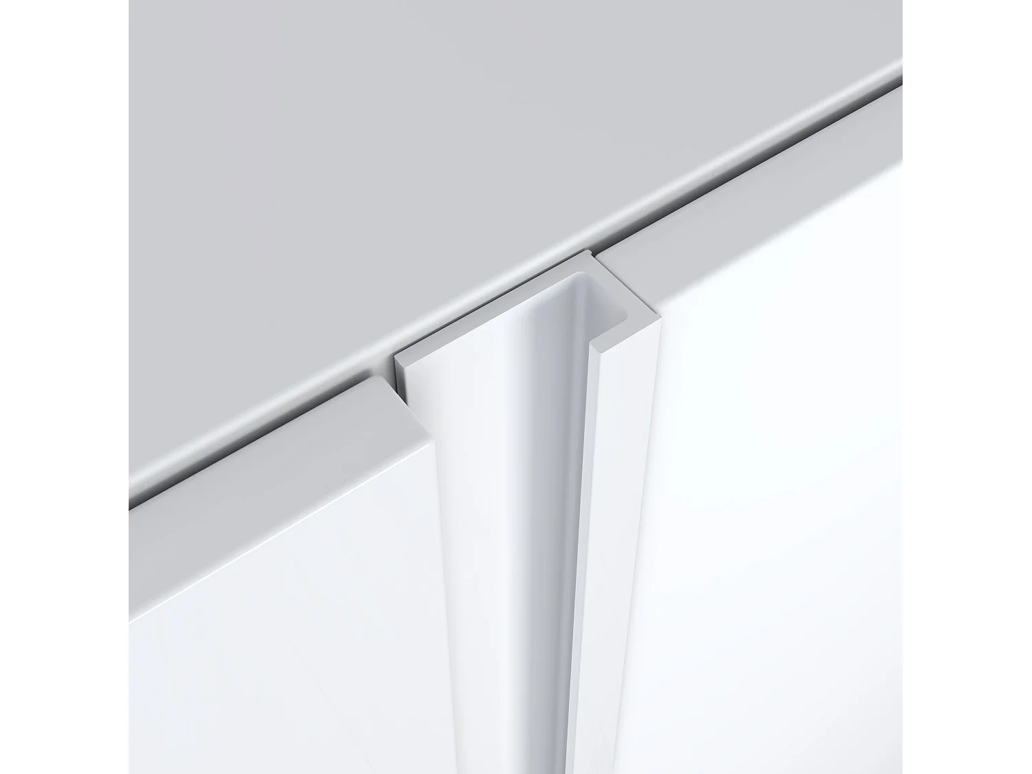 TV-Schrank, Lowboard, 315x50x35 cm, Für TV-Geräte bis zu 80", Elektrokamin XXL, Hängend, LED, Weiß und Eiche Soft