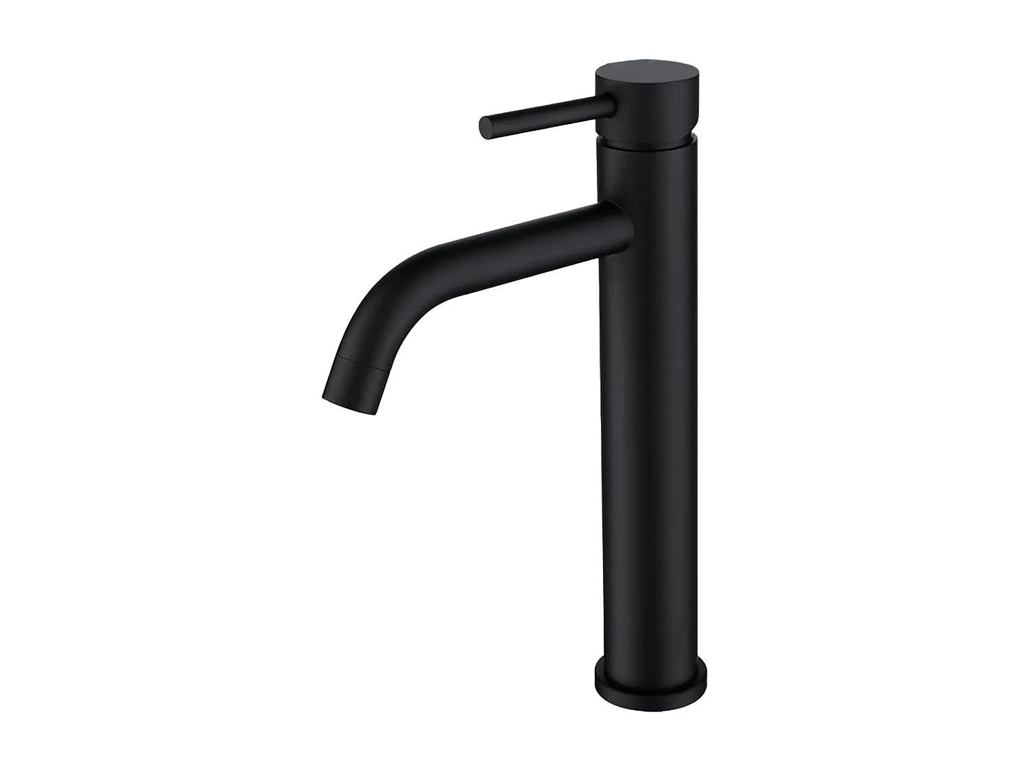 Robinet de Salle de Bain Haut en Acier Inoxydable 304 Robinet Lavabo 195mm de Hauteur Mitigeur Monocommande Finition Noire Mate