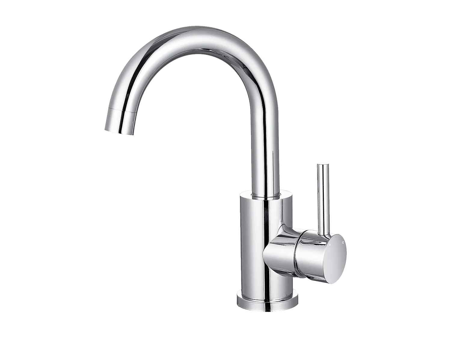 Robinet de Salle de Bain Haut en Acier Inoxydable 304 Robinet Lavabo 158mm de Hauteur, Mitigeur Monocommande Finition Chromée