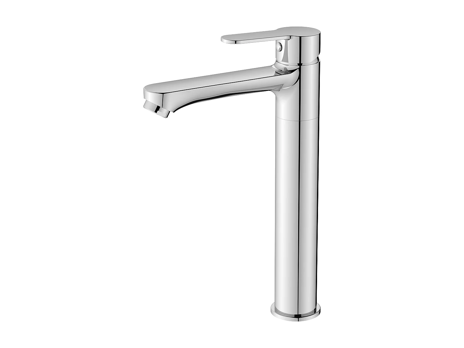 Robinet de lavabo en zinc alliage, mitigeur monocommande avec bec hauteur 232 mm, robinet de salle de bain chromé