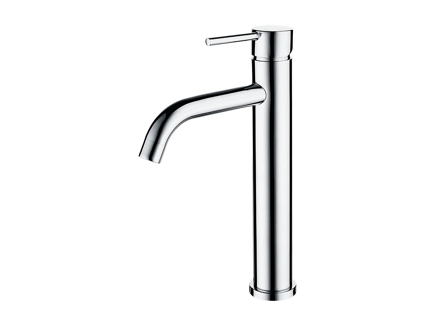 Robinet de Salle de Bain Haut en Acier Inoxydable 304 Robinet Lavabo 195mm de Hauteur Mitigeur Monocommande Finition Chromée