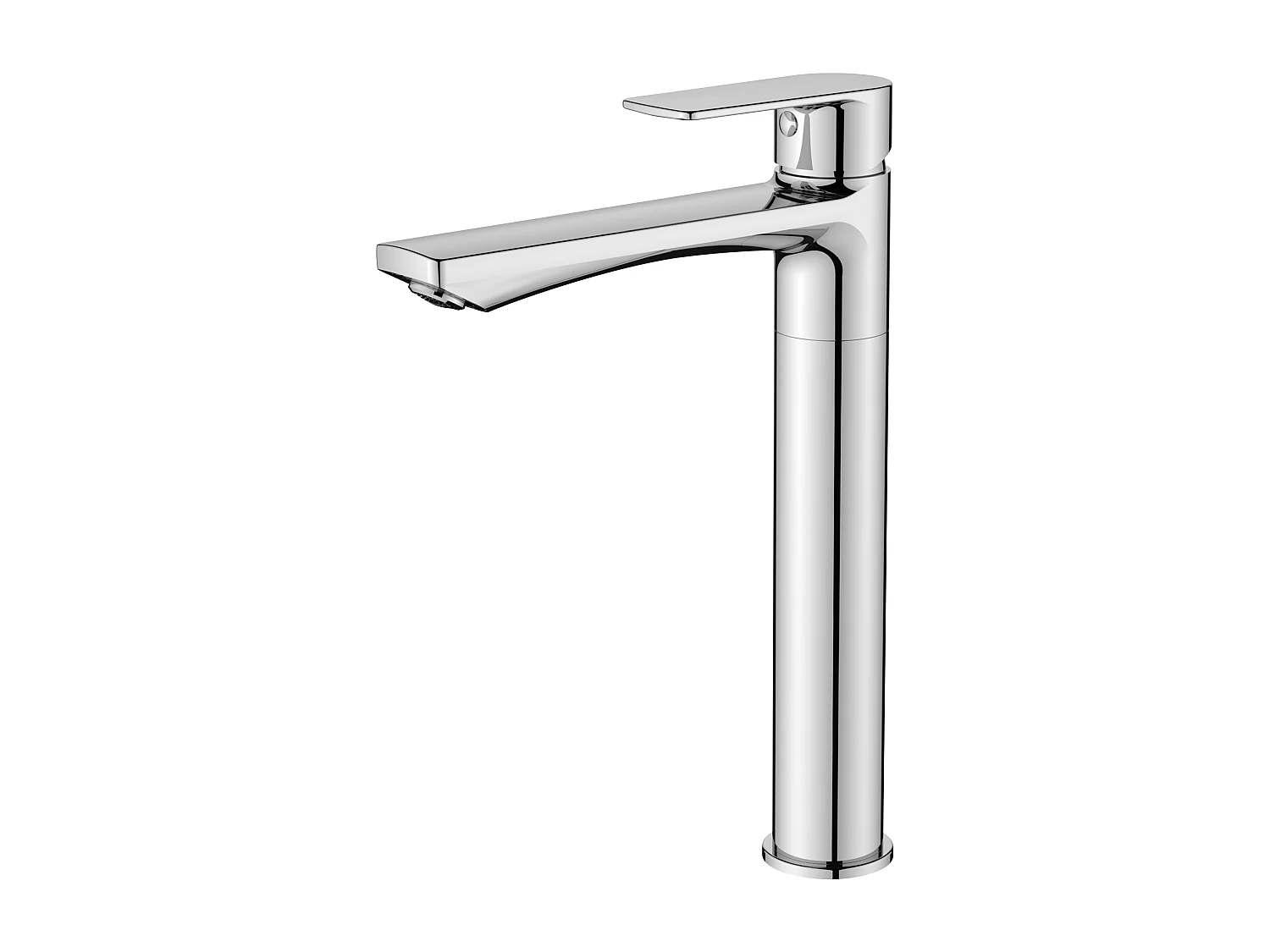 Robinet de lavabo en zinc alliage, mitigeur monocommande avec bec hauteur 242 mm, robinet de salle de bain chromé