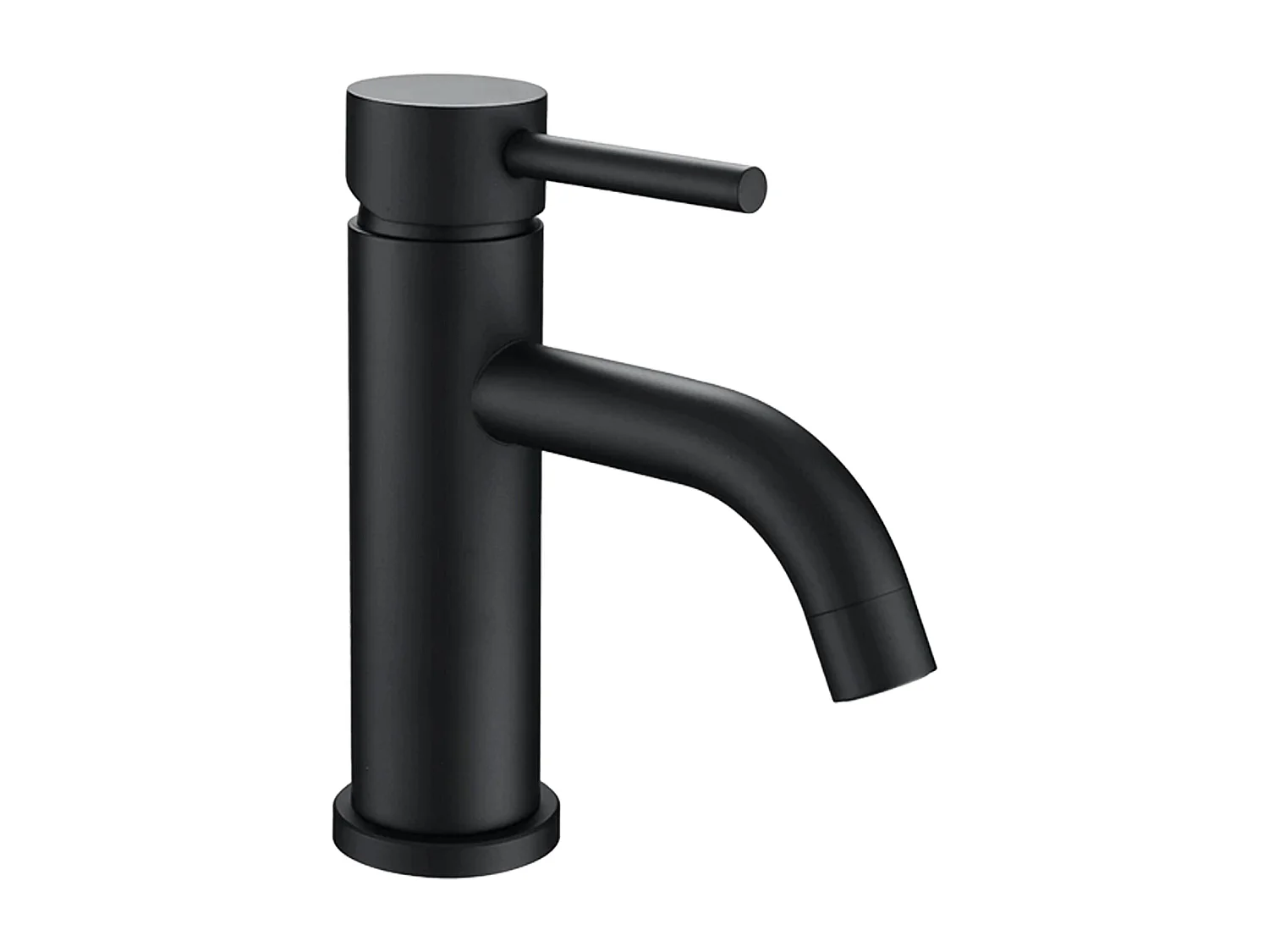 Robinet de Salle de Bain Bas en Acier Inoxydable 304 Robinet Lavabo, Mitigeur Monocommande Finition Noire Mate