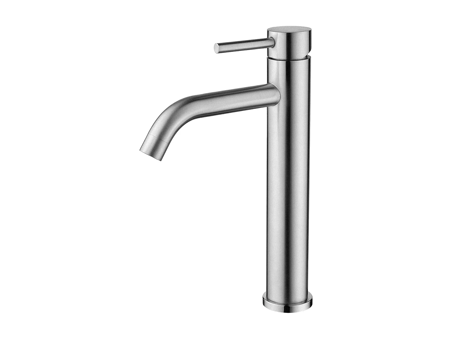 Robinet de Salle de Bain Haut en Acier Inoxydable 304 Robinet Lavabo 195mm de Hauteur Mitigeur Monocommande Finition Brossée