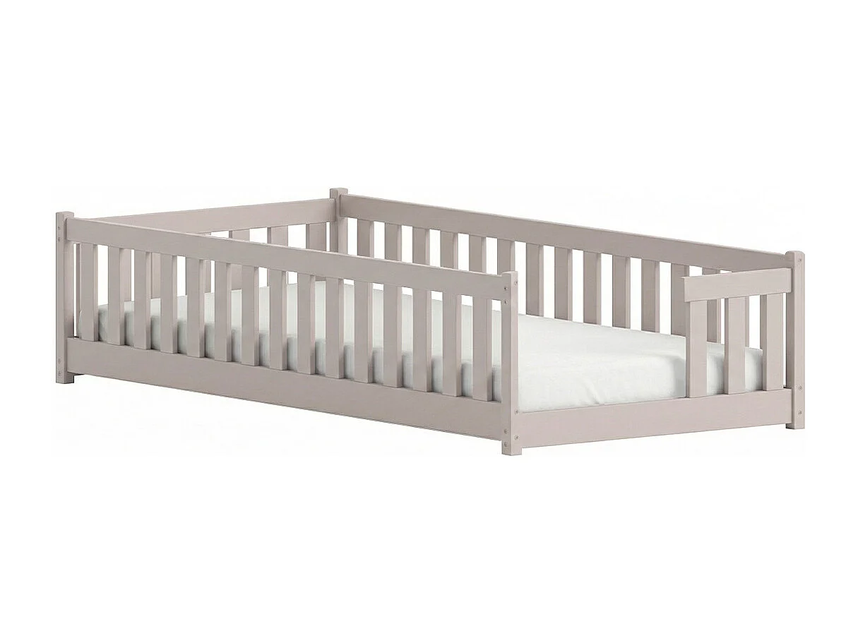 Lit au sol 90x190 sommier inclus Théa Cachemire