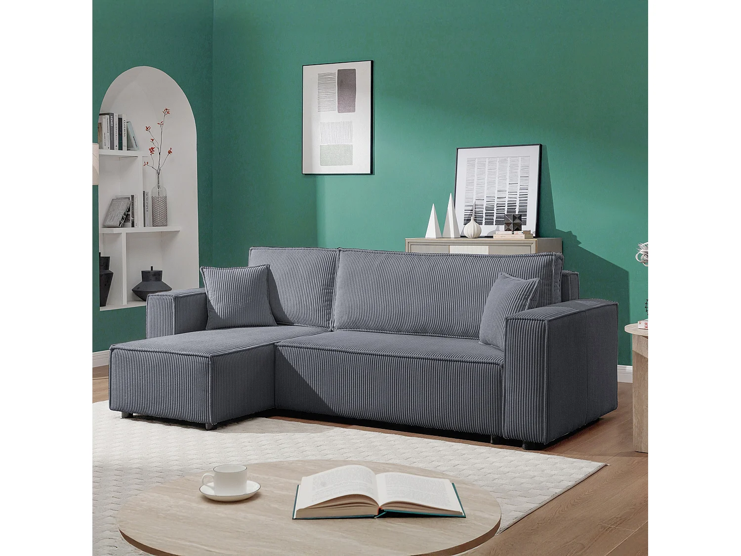 Hanna Reversible Corner Sofa with Sofa Bed
