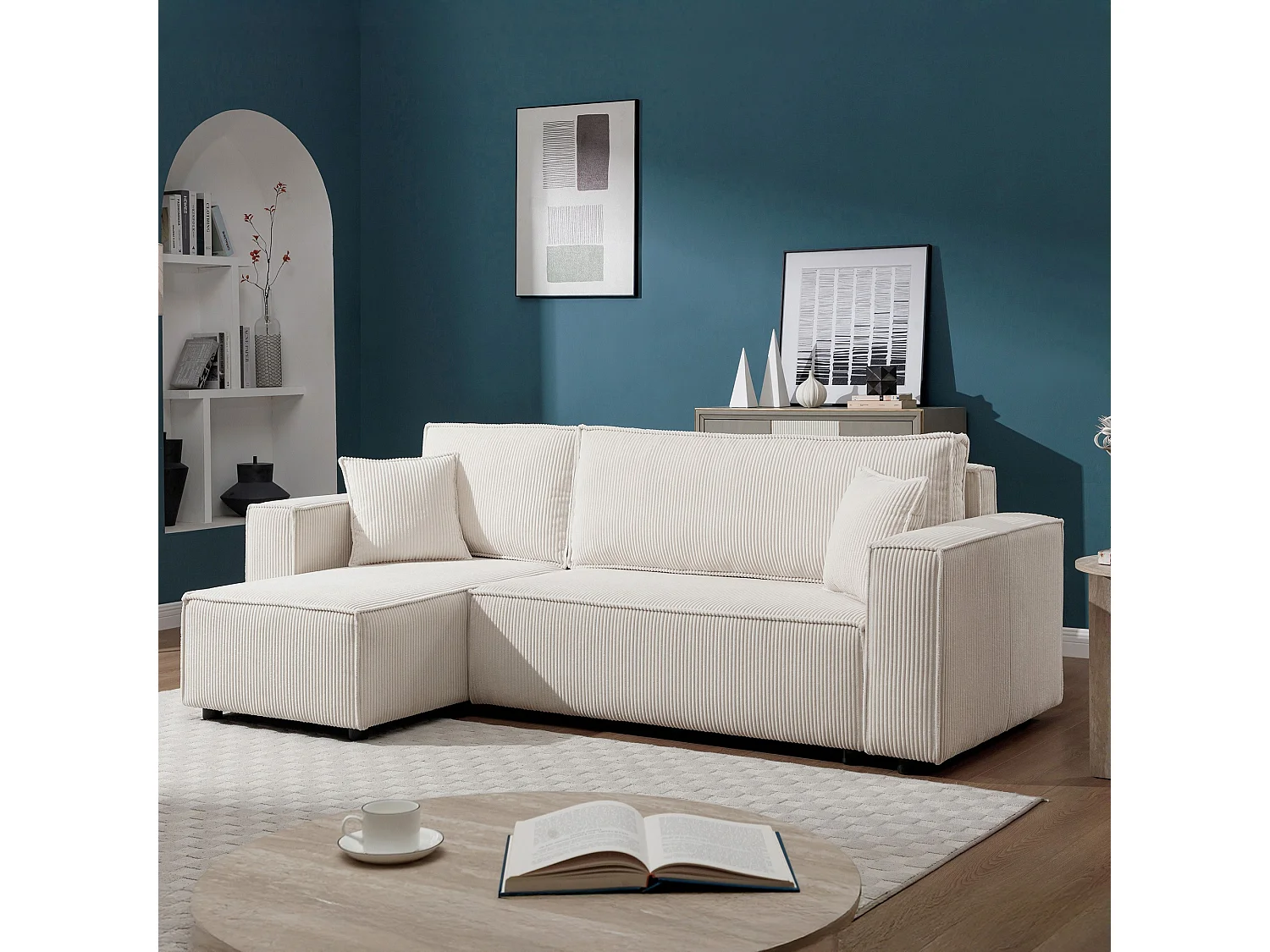 Hanna Reversible Corner Sofa with Sofa Bed