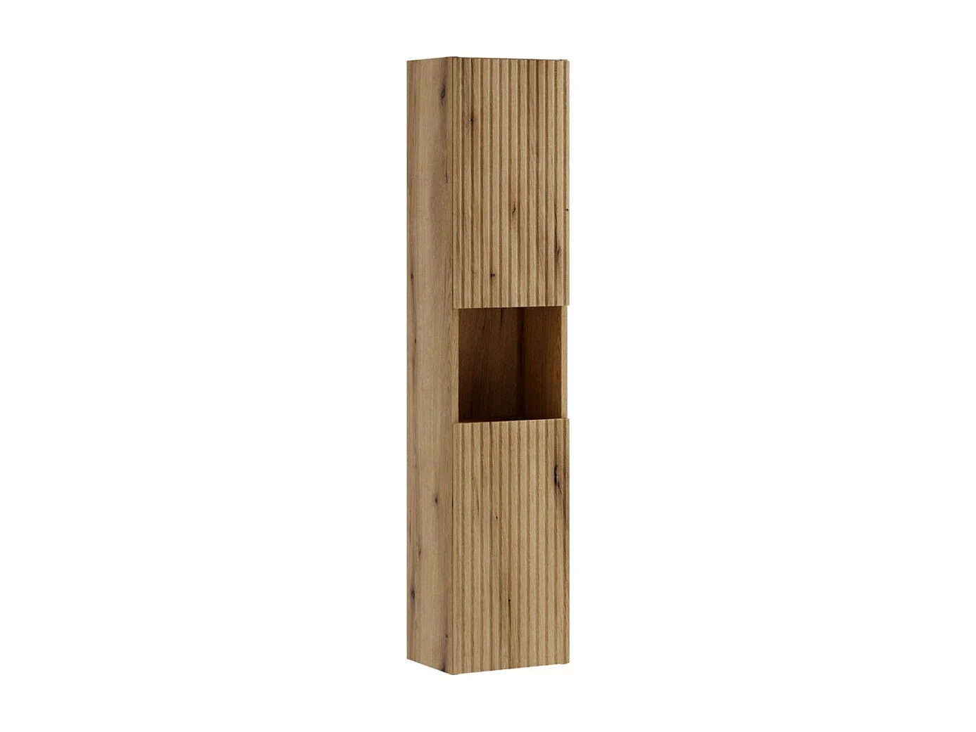 Set VANO licht eiken 90cm: onderkast met laden + blad voor wastafel + opzetwastafel in zwart marmer + kolom
