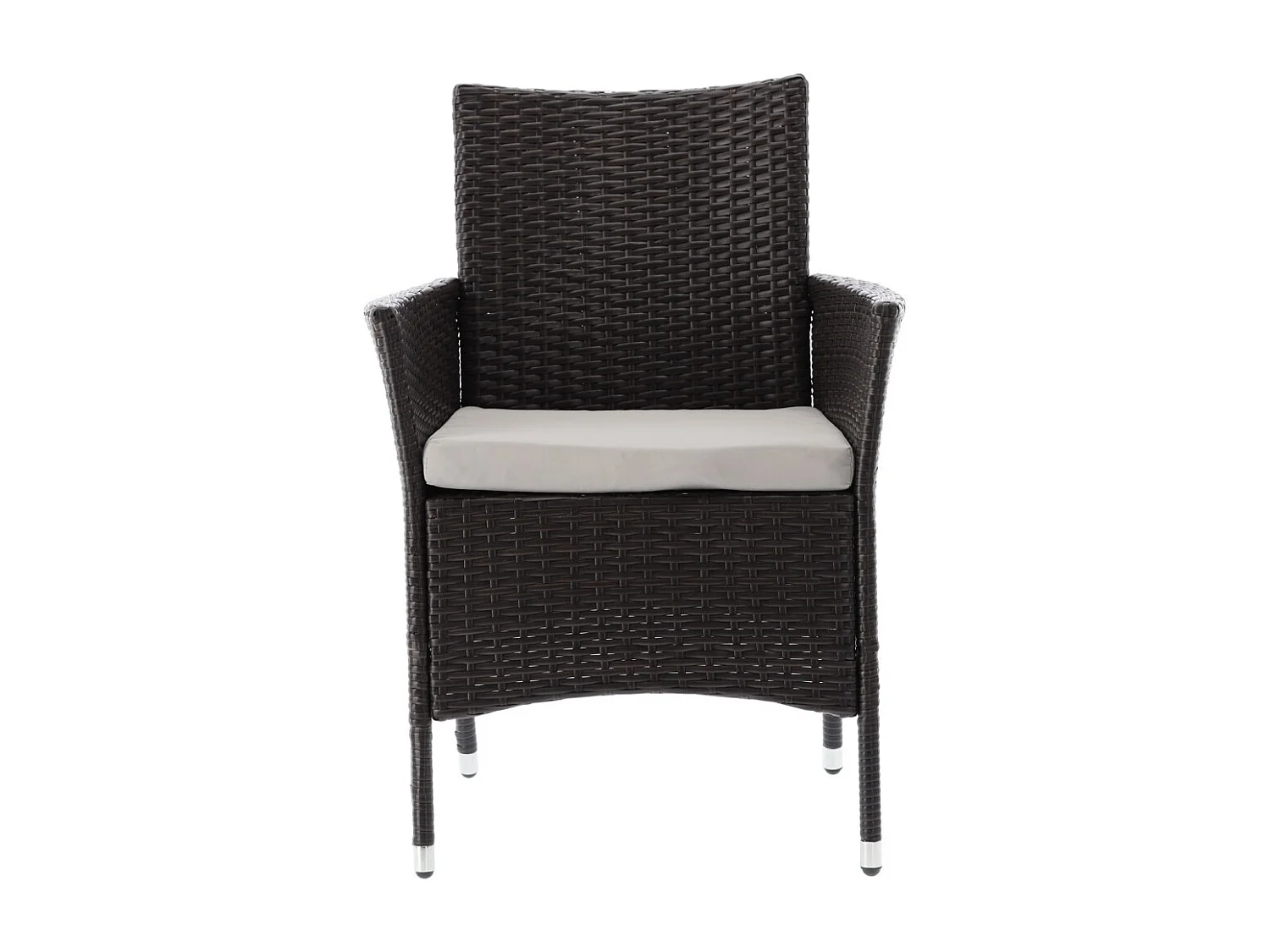 Salon de jardin ZORELIA 8 places brun et beige avec grande table et fauteuils