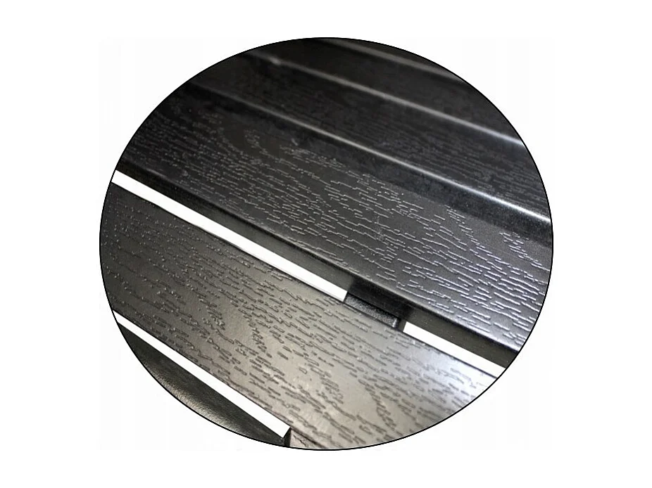 Panchina da esterno MODERNA 125 cm in acciaio e plastica nera design per giardino e terrazza