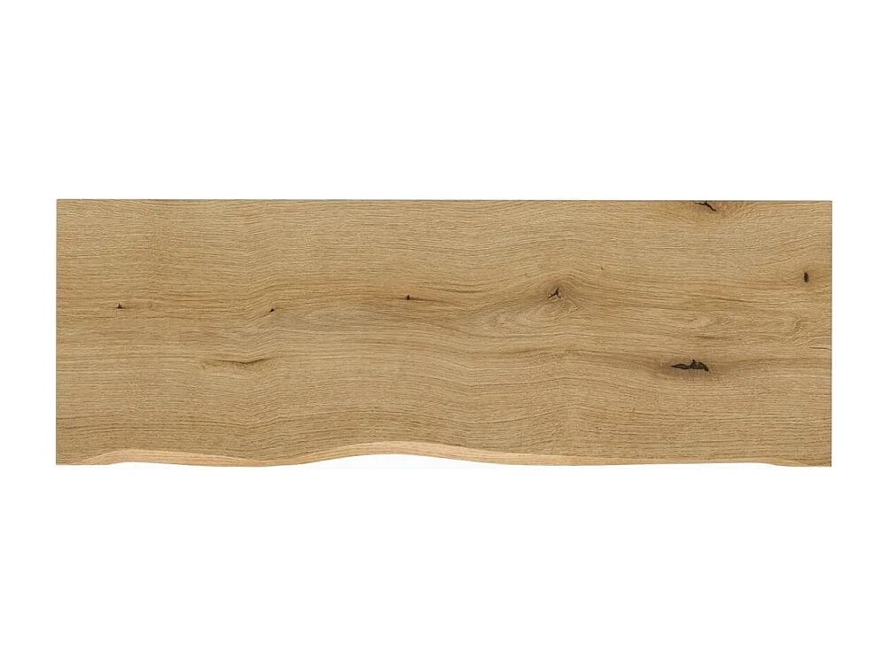 Ensemble de salle de bain VANO chêne clair 120cm : meubles sous vasque à tiroirs avec niches visibles + plan pour vasque