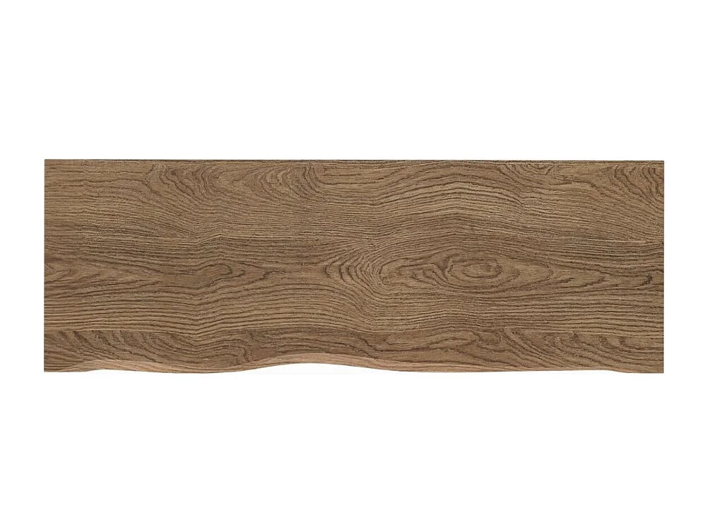 Conjunto de baño suspendido VANO azul denim y roble 120cm: muebles bajo lavabo con cajones + encimera para lavabo