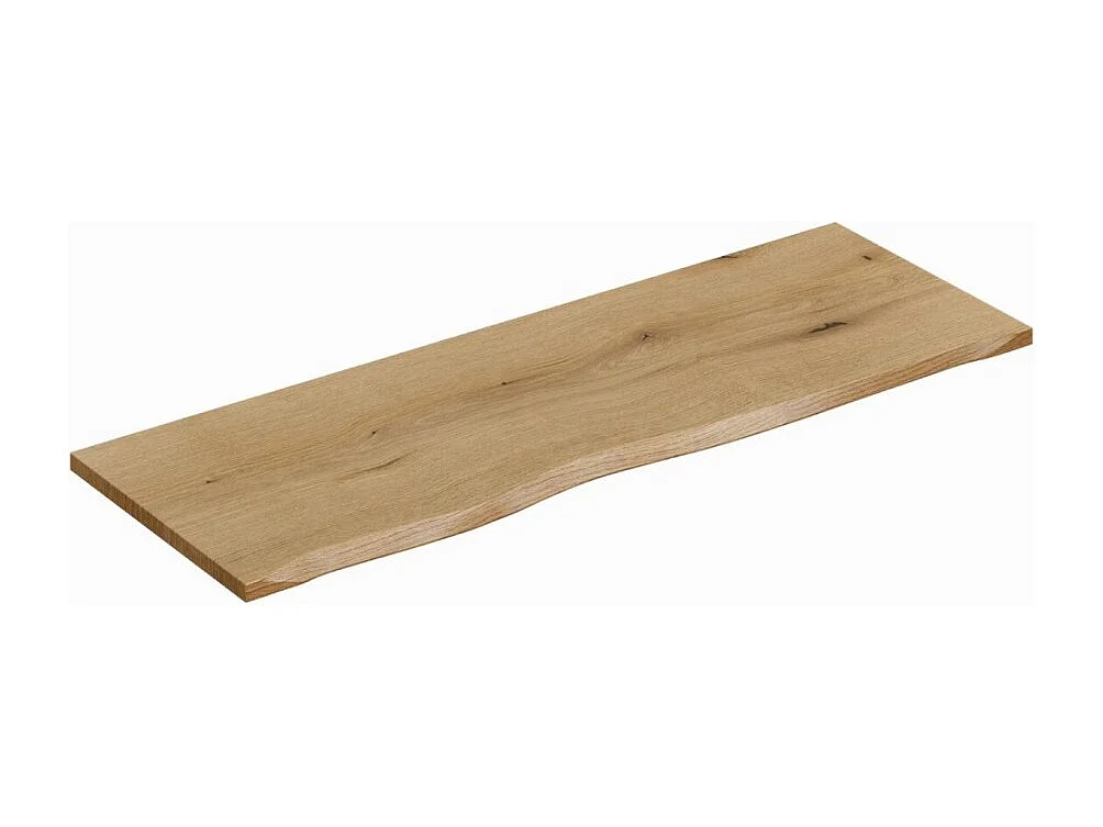 Ensemble VANO chêne clair 120cm : meubles sous vasque à tiroirs avec niches visibles + plan pour vasque + vasque à poser ovale