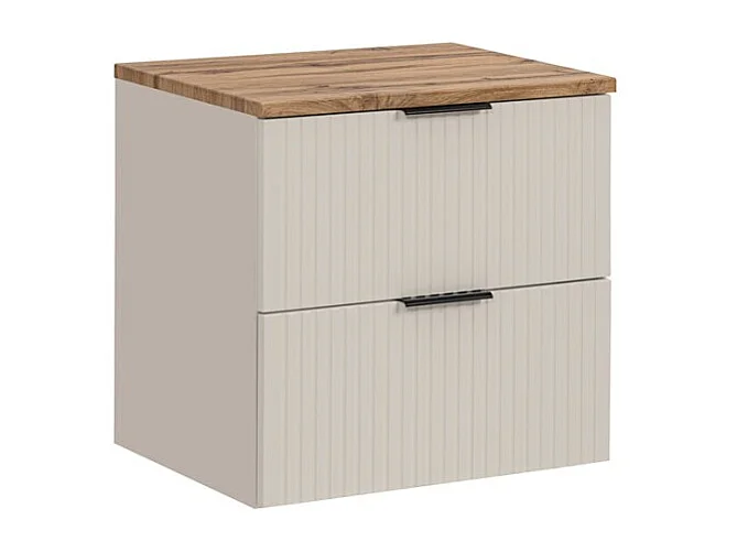 Ensemble de salle de bains NOXERA 60 cm – Marron congo & wotan – plan pour vasque