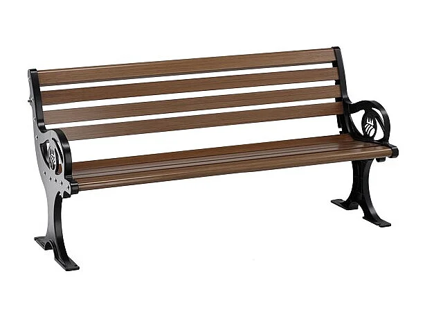 Buitenbank CLASSICA 150 cm zwart gepoedercoat aluminium design tuin