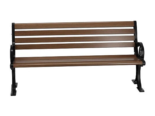 Buitenbank CLASSICA 150 cm zwart gepoedercoat aluminium design tuin