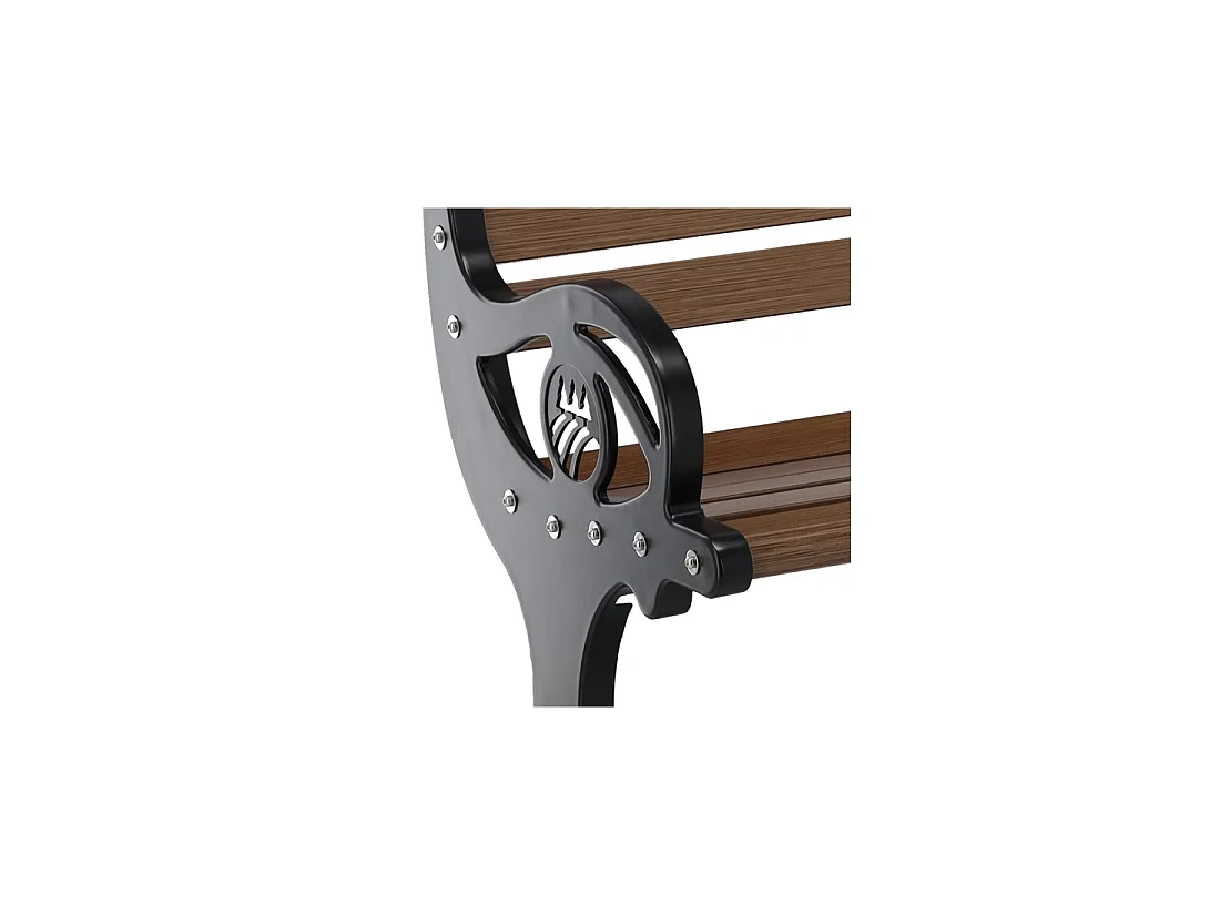Buitenbank CLASSICA 150 cm zwart gepoedercoat aluminium design tuin