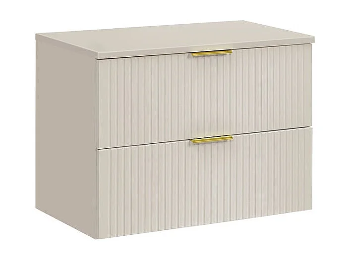 Ensemble de salle de bains NOXERA 80 cm – Marron congo – plan pour vasque