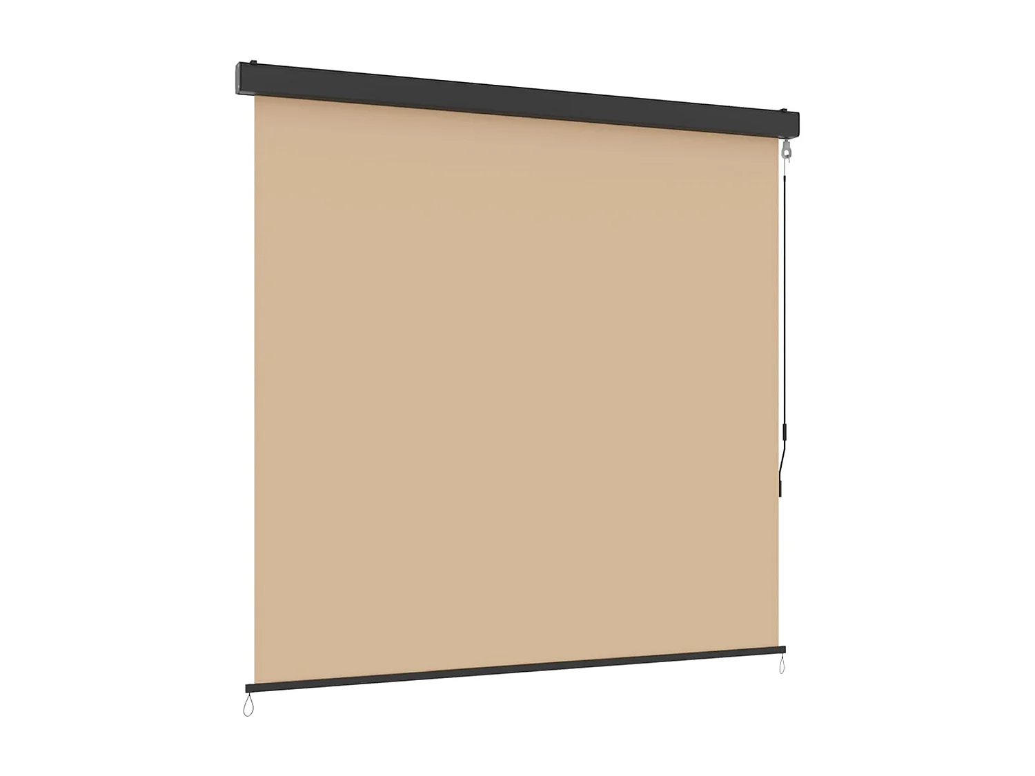 YODOLLA Toldo vertical 180x250cm, Toldo vertical extensible con manivela, Protección solar resistente al clima para jardín y balcón, Beige