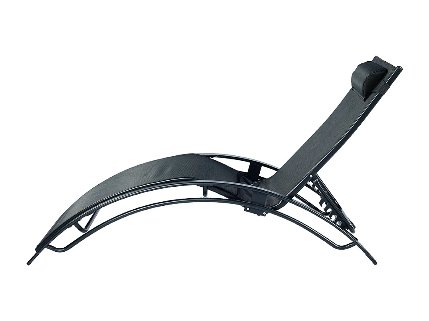 Lot de 2 transats ajustables noir CALI