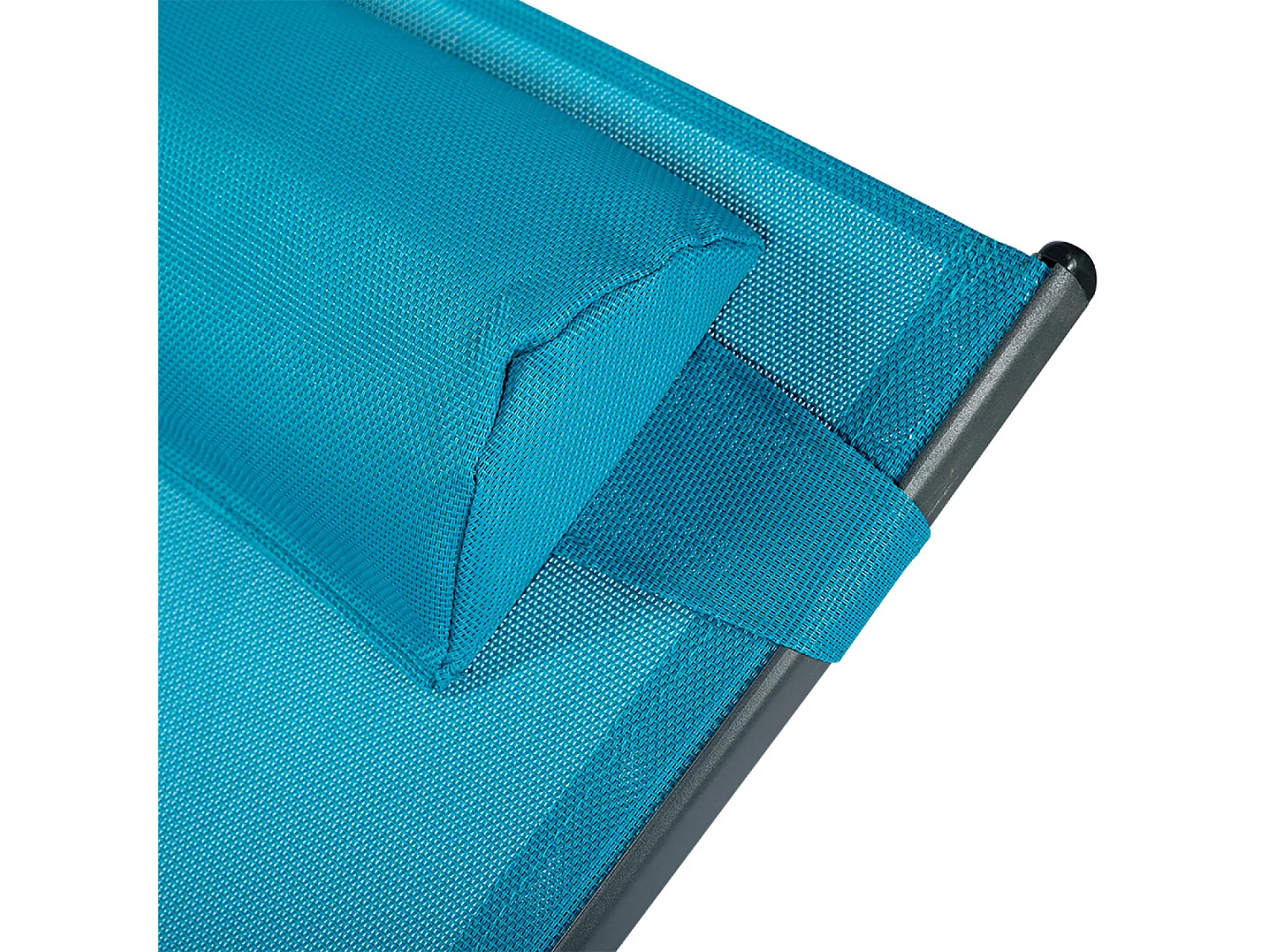 Lot de 2 transats ajustables gris et bleu CALI