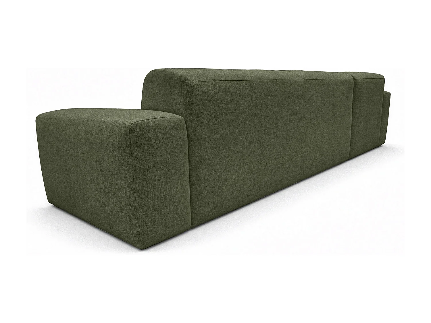 AX LIVING Canapé d'angle Corlu Vert pour salon 310 cm angle gauche