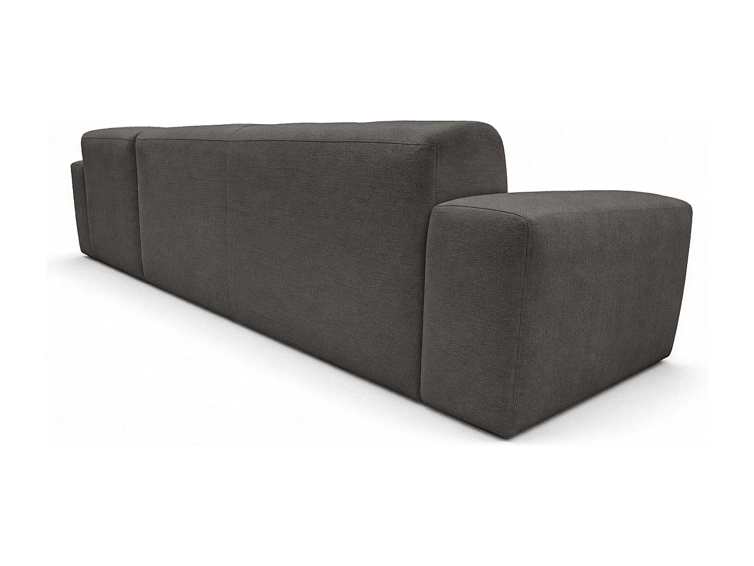 AX LIVING Canapé d'angle Corlu Gris foncé pour salon 310 cm angle droit