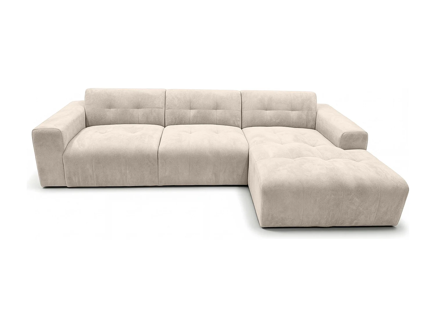 AX LIVING Canapé d'angle Corlu Crème pour salon 310 cm angle droit