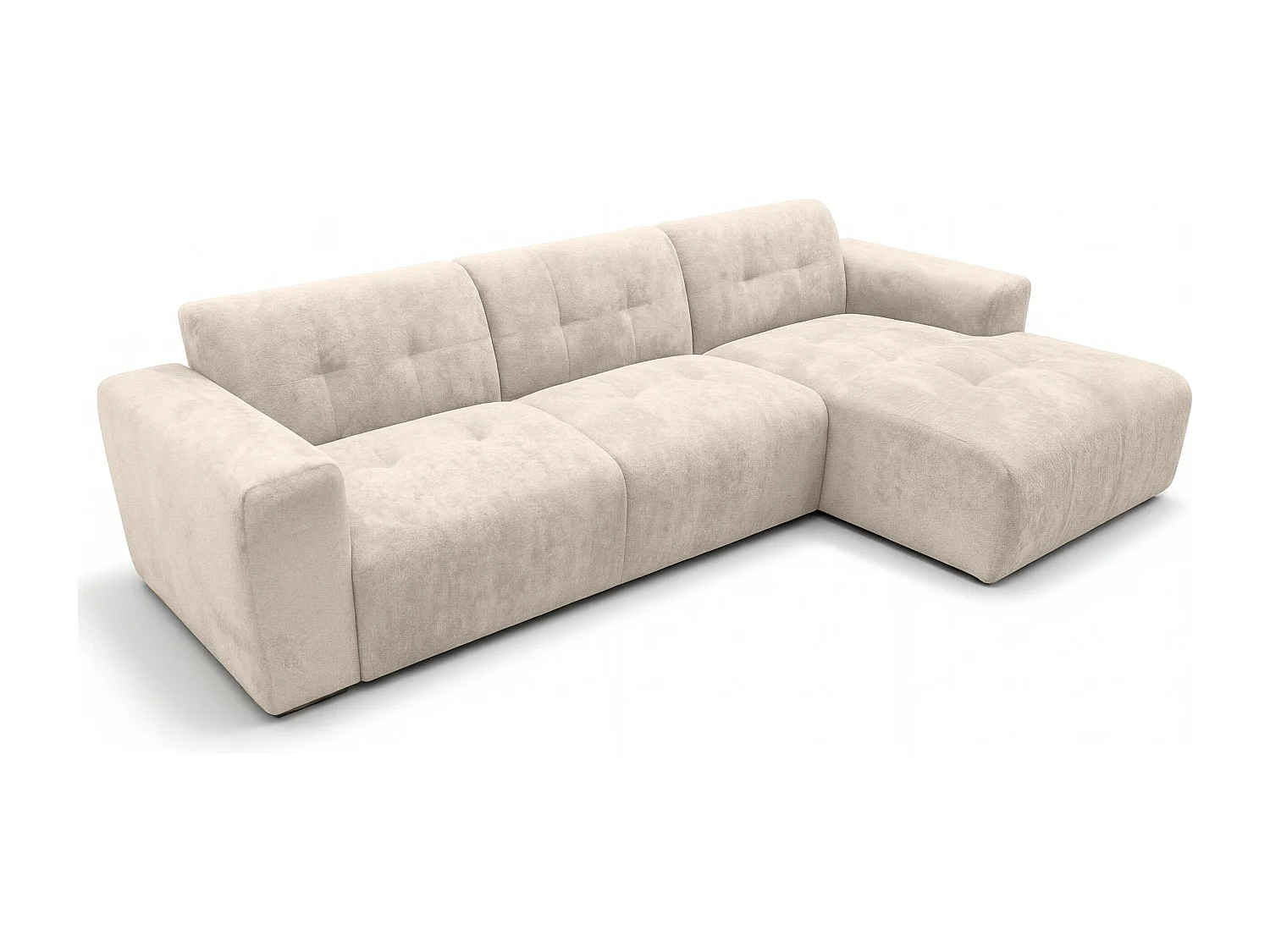 AX LIVING Canapé d'angle Corlu Crème pour salon 310 cm angle droit