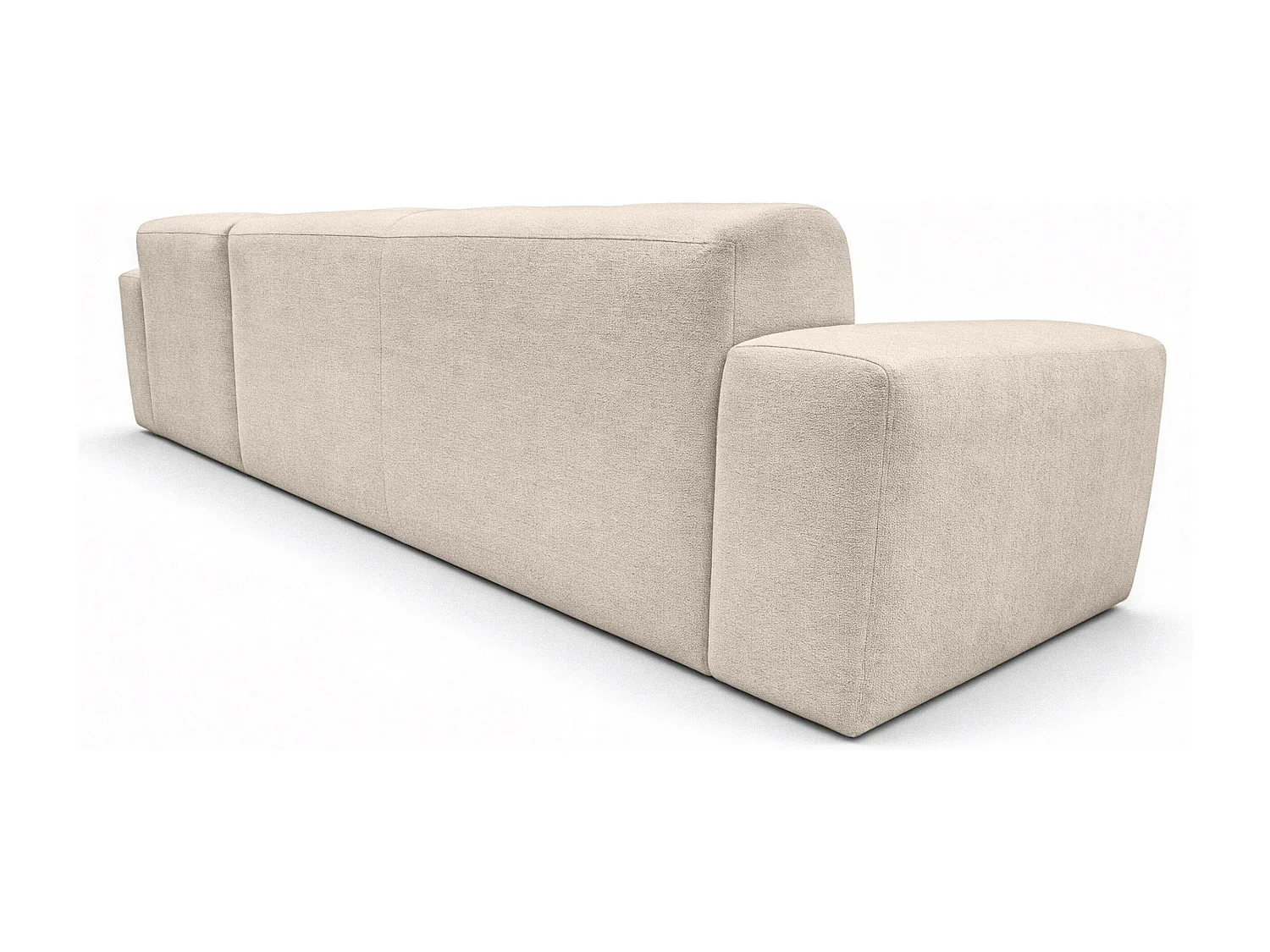 AX LIVING Canapé d'angle Corlu Crème pour salon 310 cm angle droit