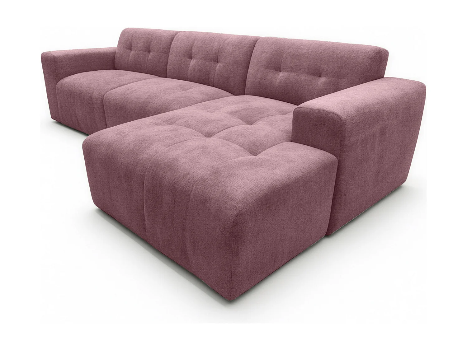 AX LIVING Canapé d'angle Corlu Rose pour salon 310 cm angle droit