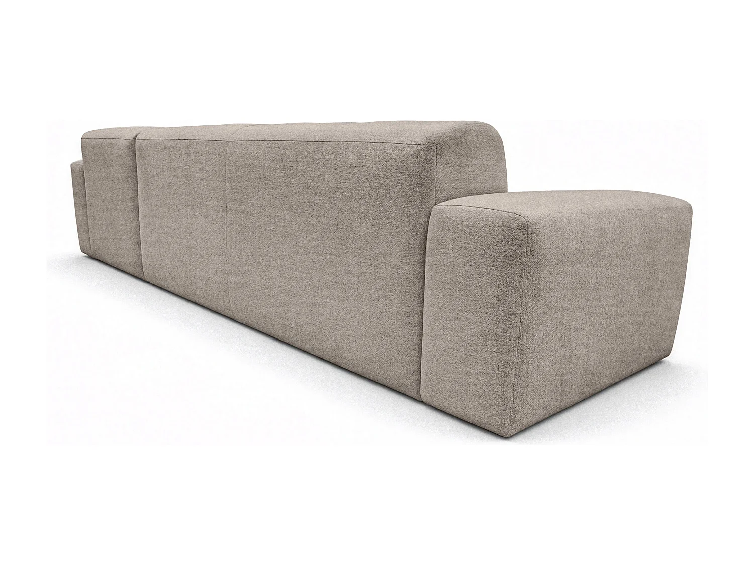 AX LIVING Canapé d'angle Corlu Beige pour salon 310 cm angle droit