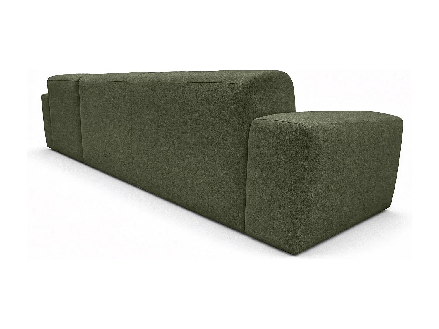 AX LIVING Canapé d'angle Corlu Vert pour salon 310 cm angle droit