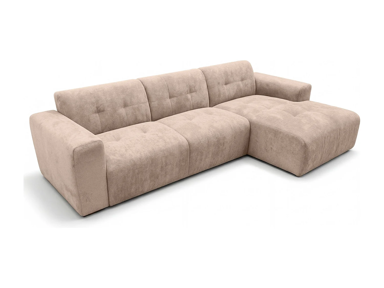 AX LIVING Canapé d'angle Corlu Marron pour salon 310 cm angle droit