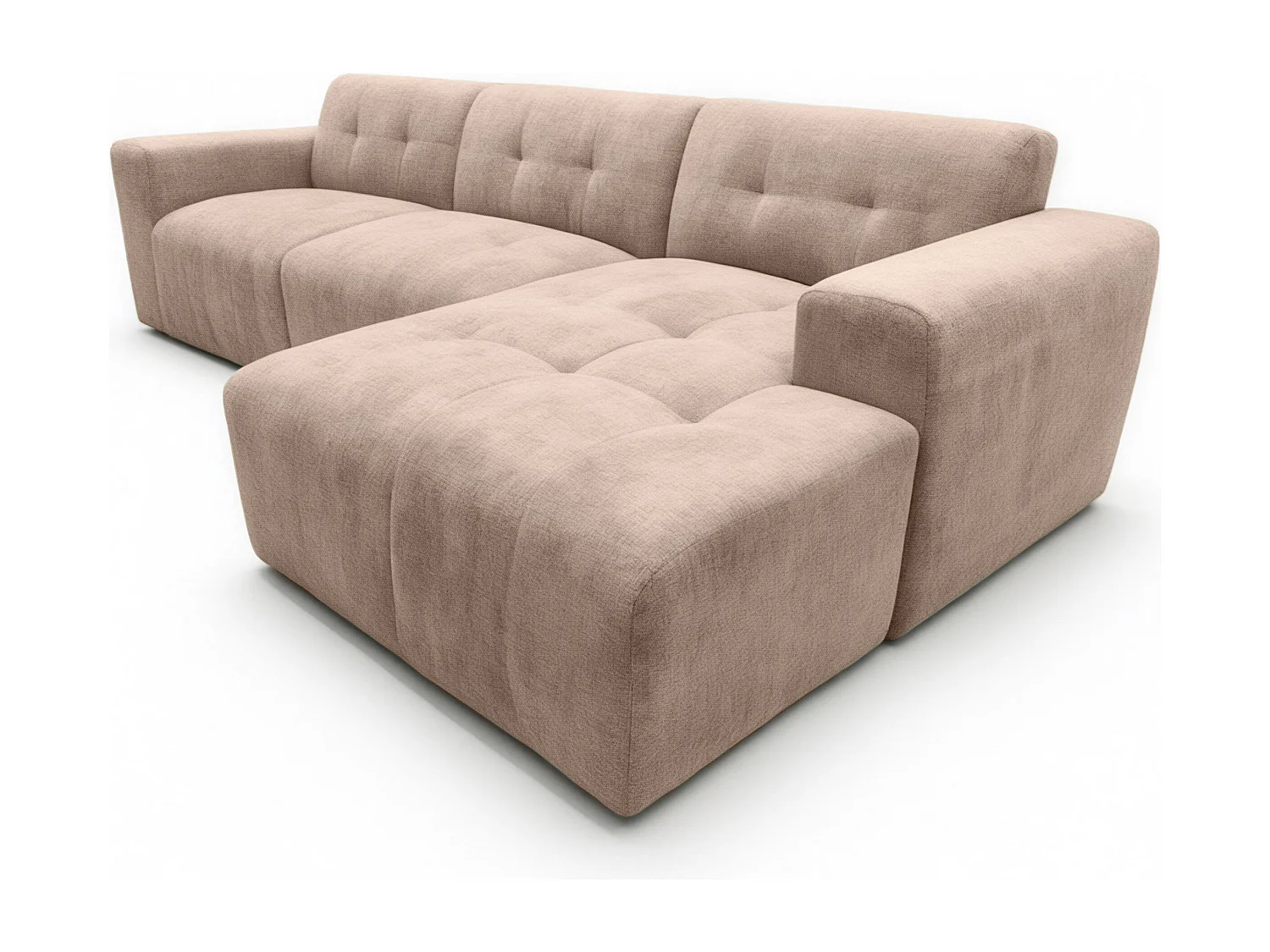 AX LIVING Canapé d'angle Corlu Marron pour salon 310 cm angle droit