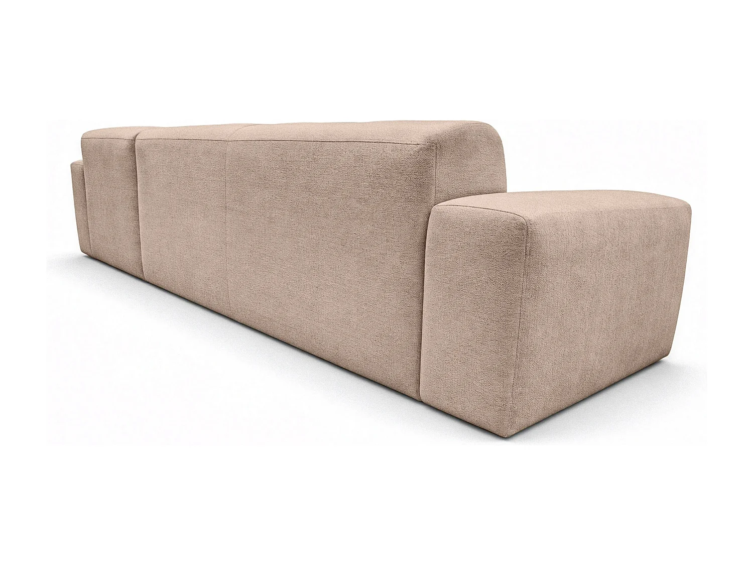 AX LIVING Canapé d'angle Corlu Marron pour salon 310 cm angle droit