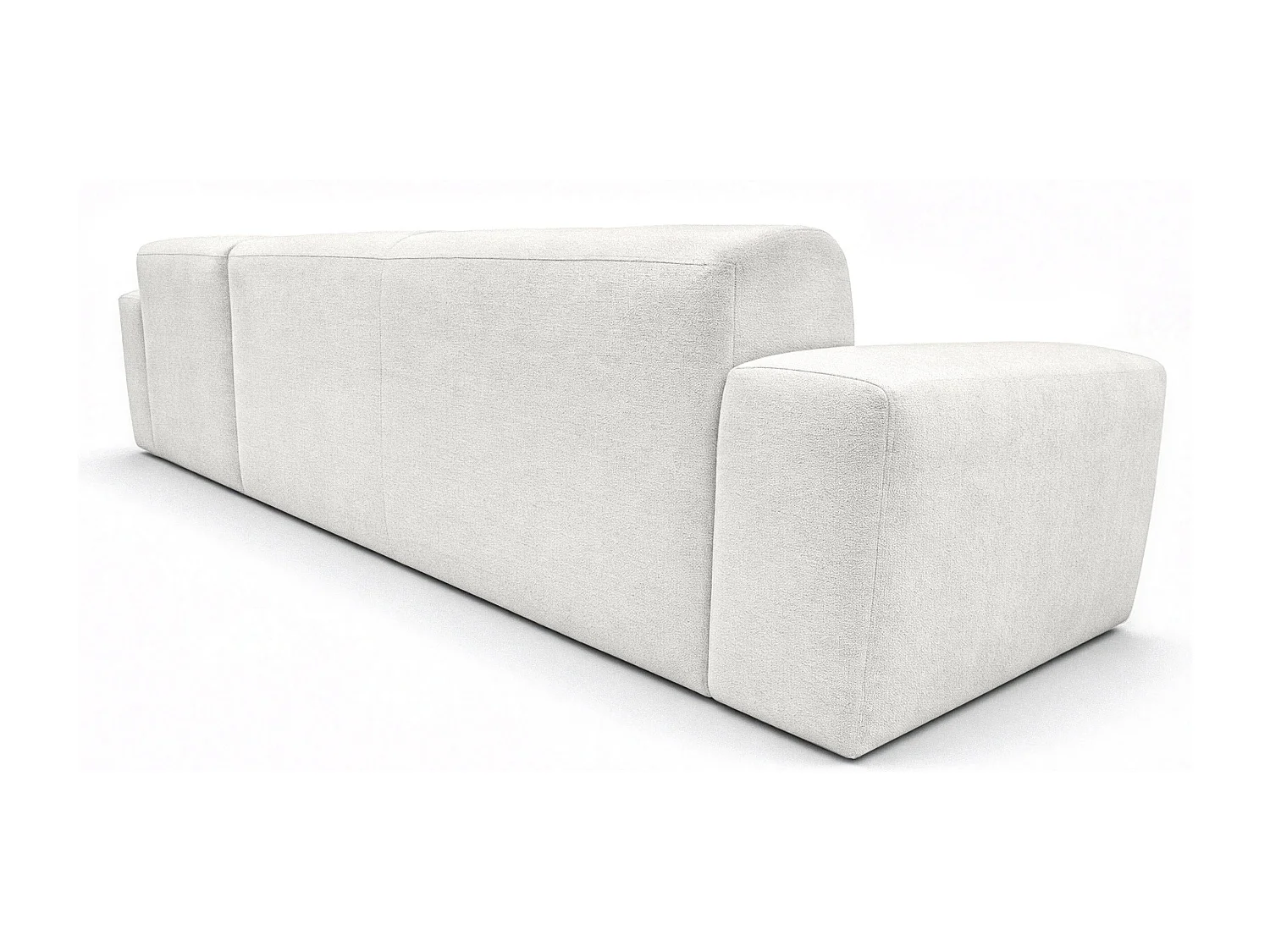 AX LIVING Canapé d'angle Corlu Blanc Perle pour salon 310 cm angle droit