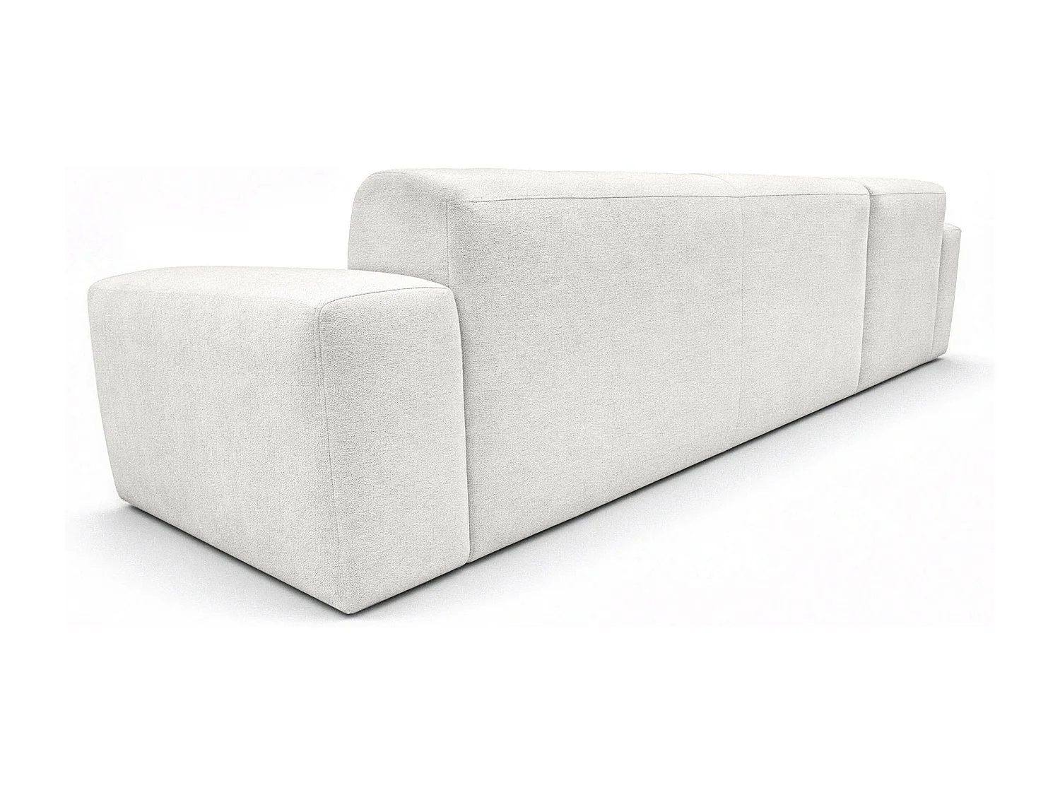 AX LIVING Canapé d'angle Corlu Blanc Perle pour salon 310 cm angle gauche