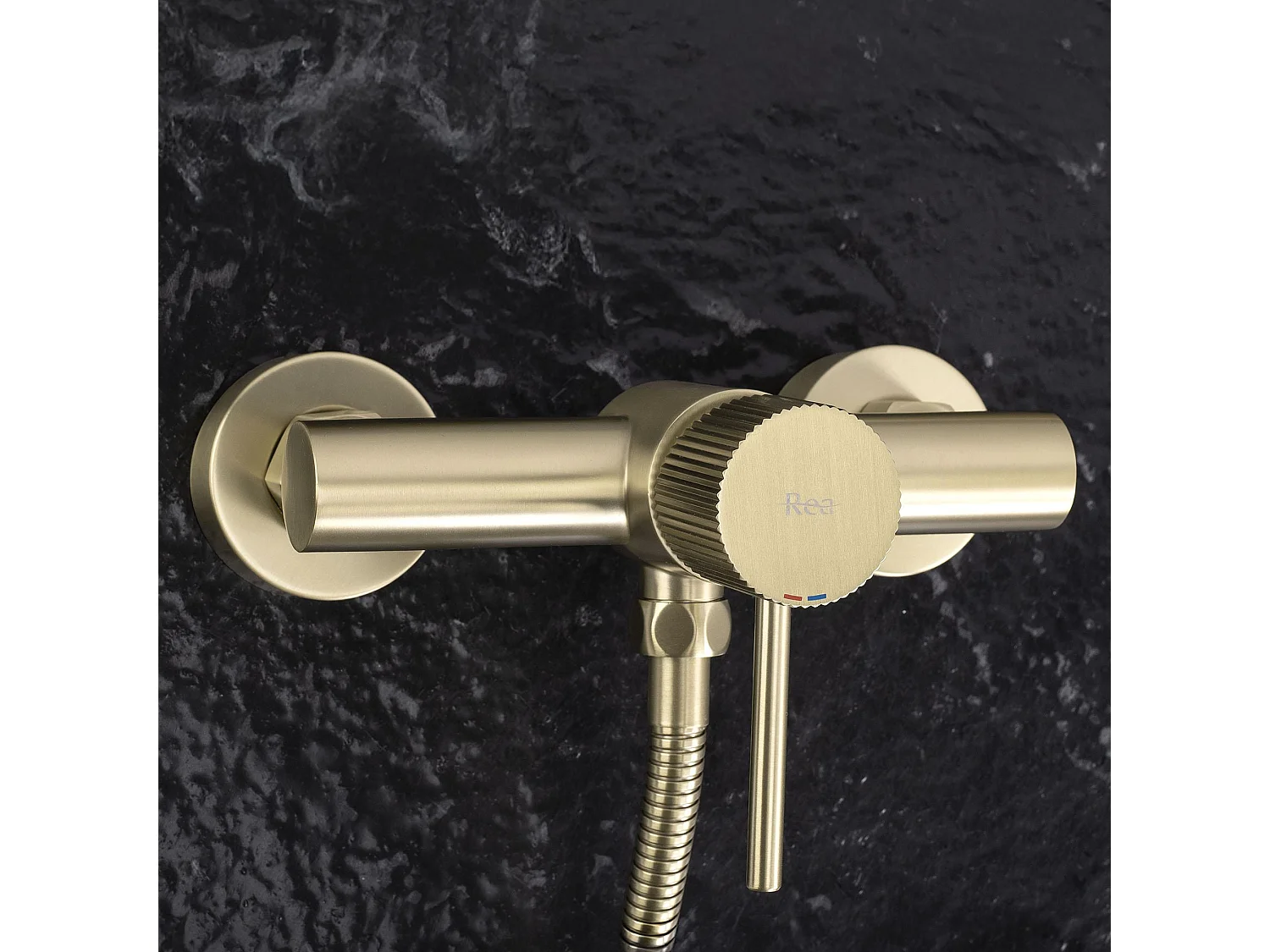 Torneira Para Chuveiro Rea Lungo Stripe Brush Gold