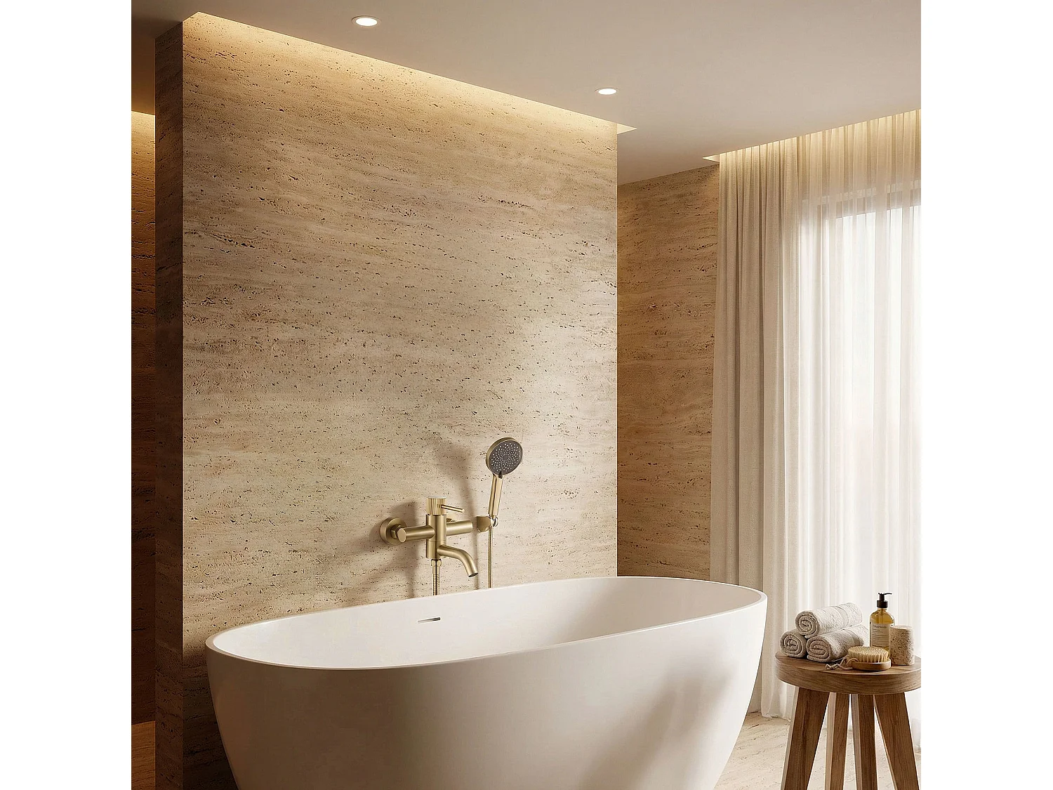 Badmengkraan Rea Lungo Stripe Brush Gold