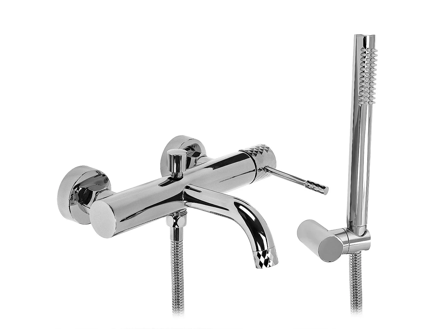 Rea Lungo Diamond badekarsarmatur krom