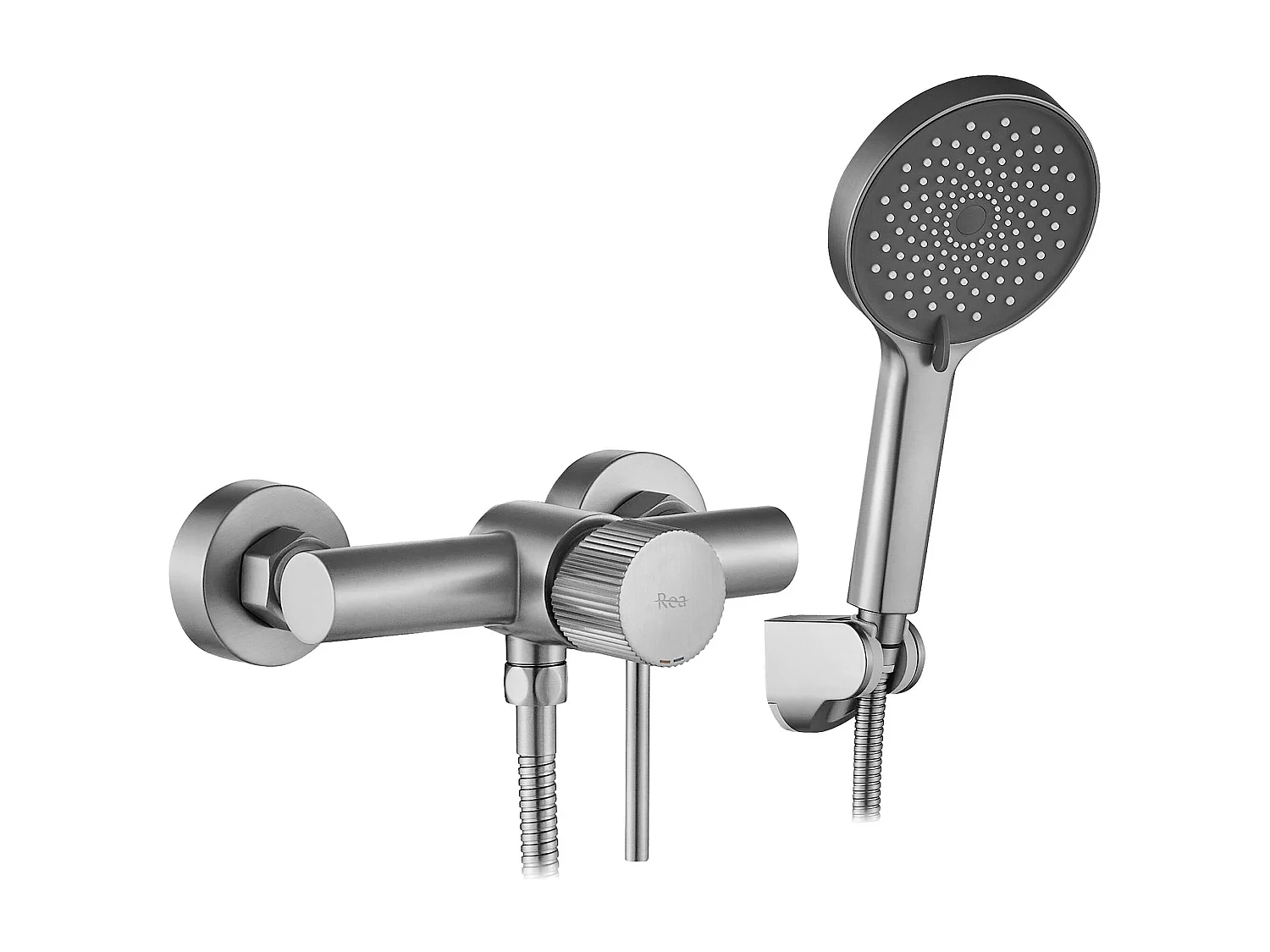 Torneira Para Chuveiro Rea Lungo Stripe Brush Steel