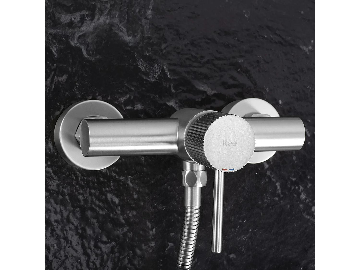 Torneira Para Chuveiro Rea Lungo Stripe Brush Steel