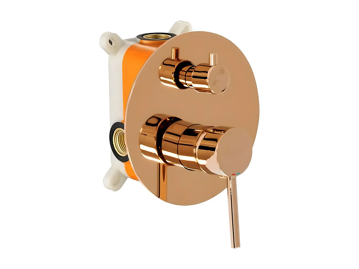 Vrijstaande Badmengkraan Rea Lungo + Box Copper