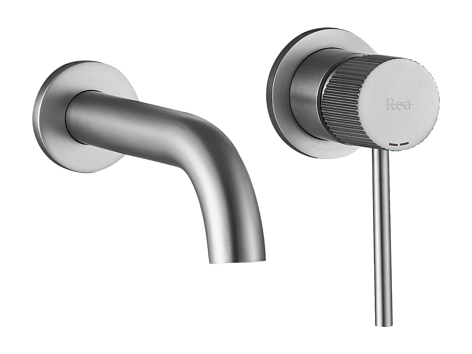 Robinet De Lavabo Encastré Rea Lungo Stripe Brush Steel
