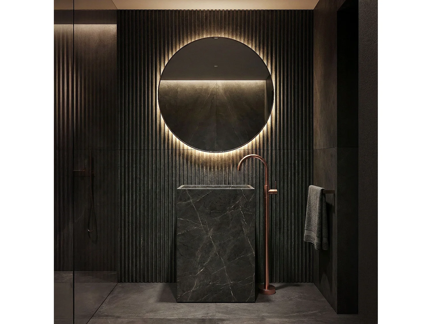 Robinet De Lavabo Rea Lungo Brush Copper