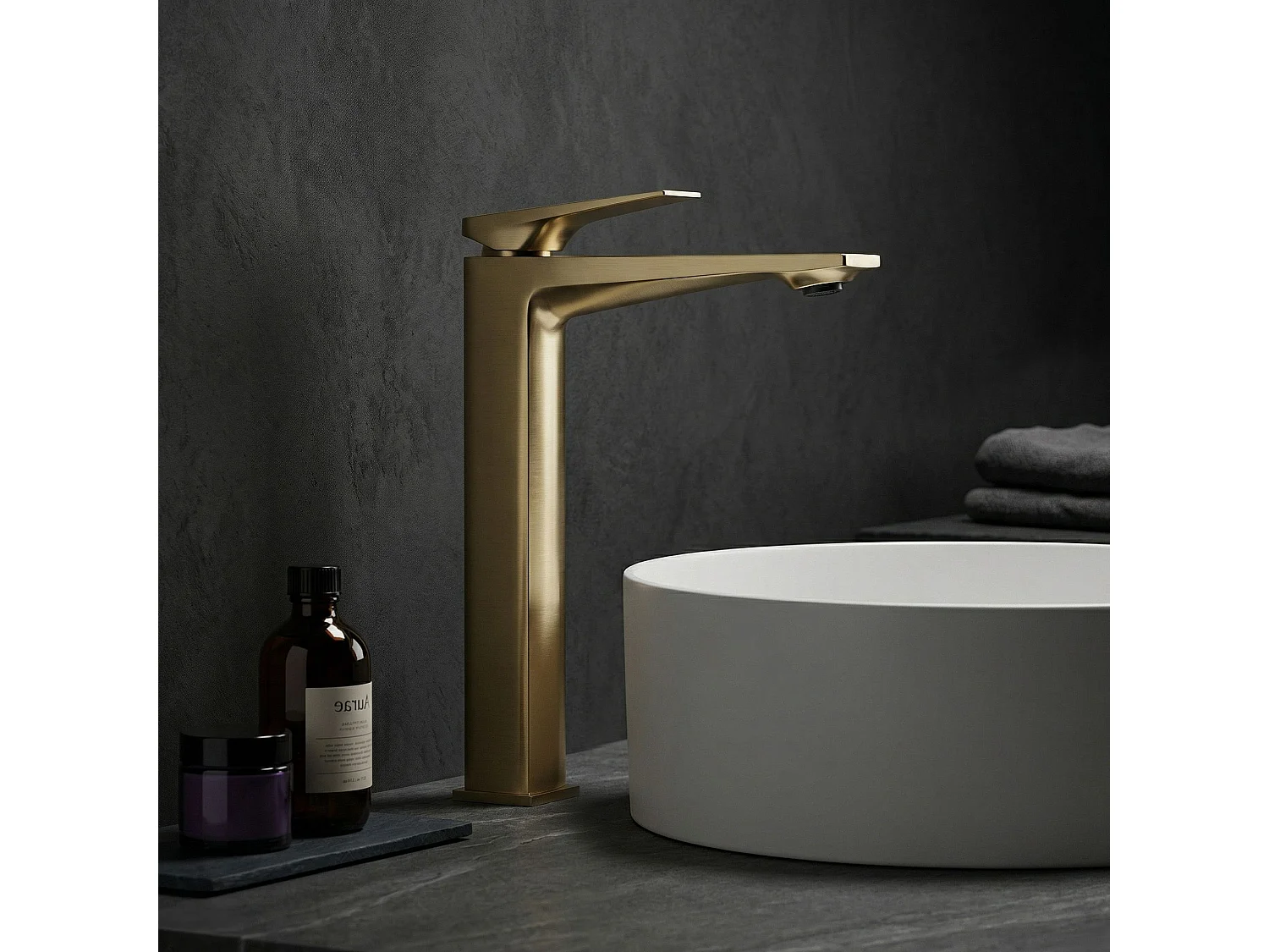 Robinet De Lavabo Rea Prime High Premium Brush Gold