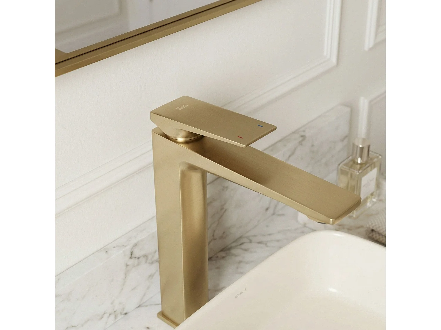 Robinet De Lavabo Rea Prime High Premium Brush Gold