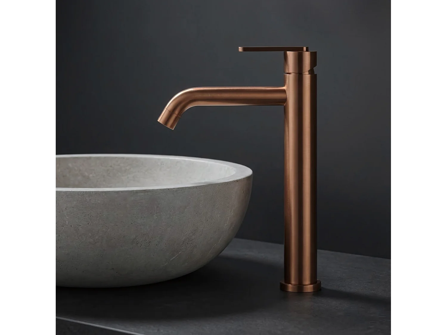 Robinet De Lavabo Rea Ontario High Brush Copper