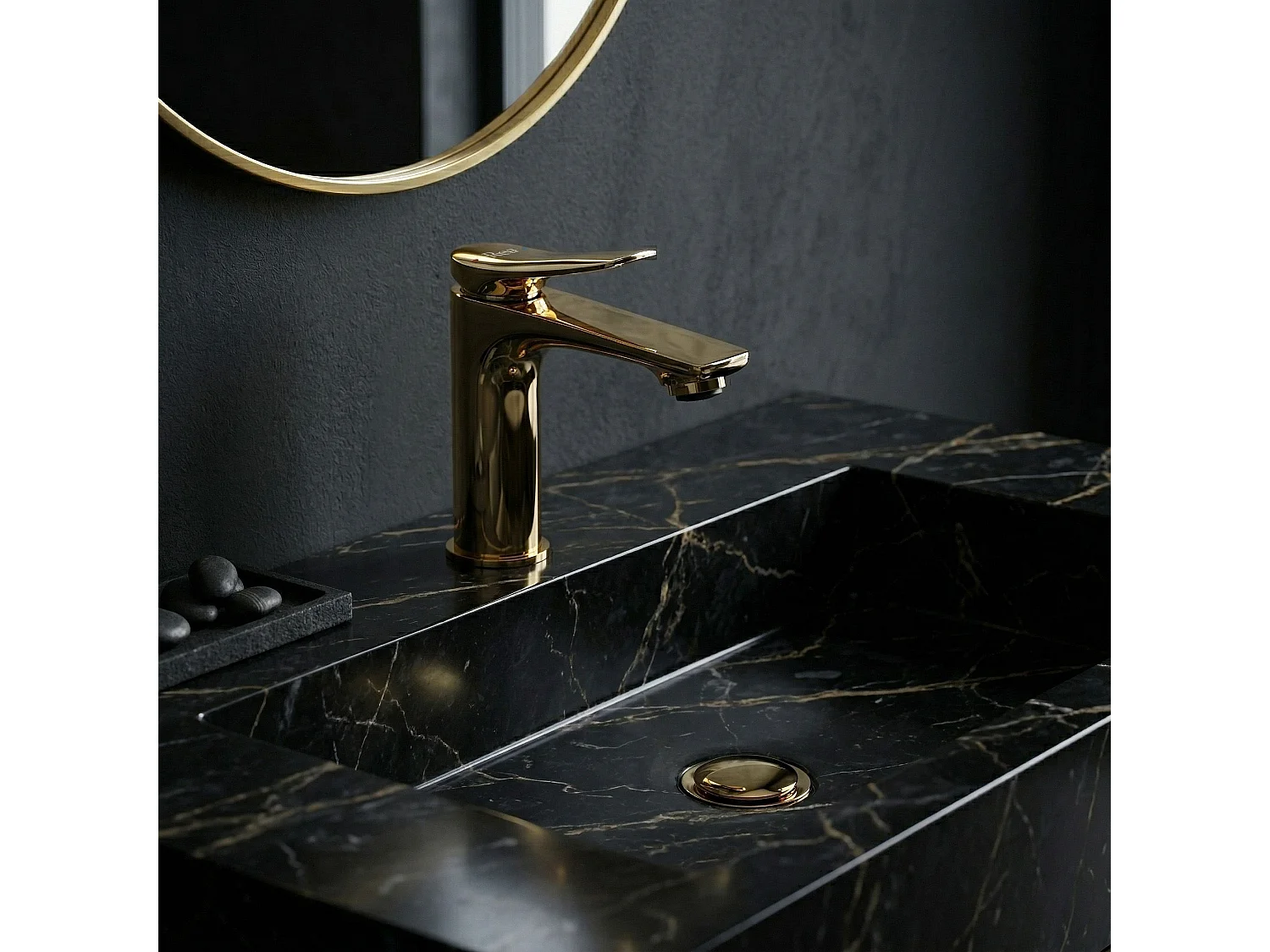 Robinet De Lavabo Rea Vision Low Premium Gold